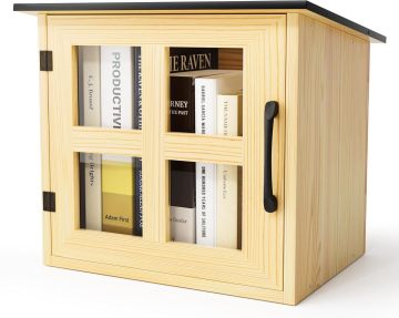 Custom Wooden Double Box Bookshelves for Community and School Book Sharing