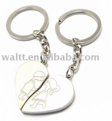 Sweet Heart Shape Metal Keychains