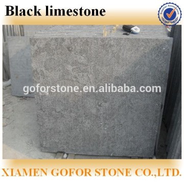 Black limestone tiles flamed