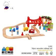 56pcs Wooden railway train 2015 new thomas train wood track