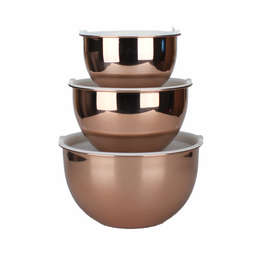 Copper stainless steel mixing bowl