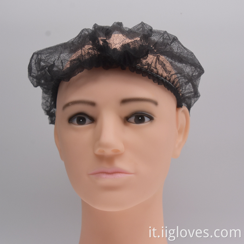 Tappo a clip a strisce non tessuto bouffant copricapo blu antipolta blu non tessuto