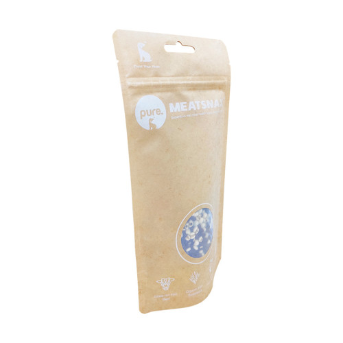 Genlukkelig hundefoder Kraft Paper Stand Up Pouch