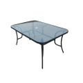 Mobília ao ar livre clear-mesa de jantar de vidro