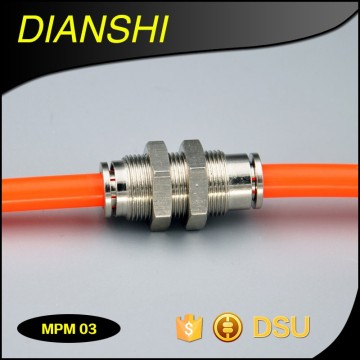 Bulkhead pneumatic brass connect fittings for hose piping