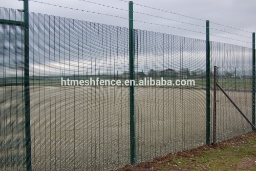 high visibility coated 76.2x12.7mm x 4mm anti- climb fence/security welded 3'' x 0.5'' 8gauge security fence