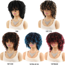 African 6Inch Short Soft Faux locs Synthetic Wigs For Black Women Dreadlock Wig Dreads Braiding Crochet Twist African Wig Hair