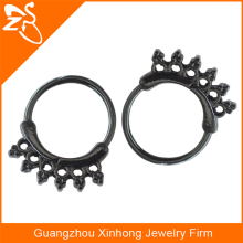 New Arrival Septum Clicker Cartilage Clip Nose Hook Rings Black Nose Ring Body Jewelry