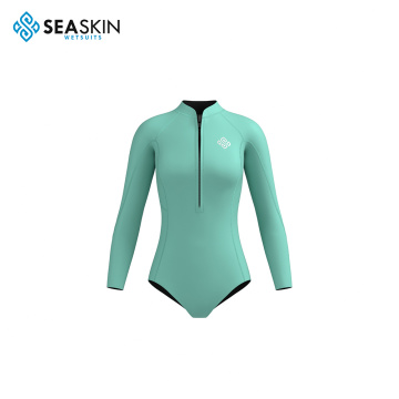 Seaskin disesuaikan 2.5mm neoprene lengan panjang pola wanita wetsuit bikini