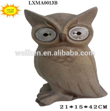 garden owl statue solar lights