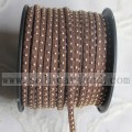 Cordones de cuero de gamuza sintética con tachuelas plateadas de 3 mm Artesanías de bricolaje