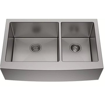 Cupc Deep Double Bowl Apron Front Kitchen Sink