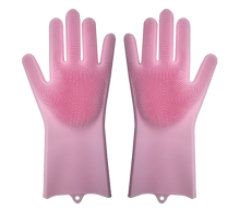Kitchen Cleaning Tool Silicone Long Glove with Brush
