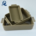 Nuevo diseño rectangular para hornear molde para hornear de cerámica personalizado