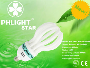Promotion! 2013 New Product 17mm 125W 5U Lotus Enerji tasarruflu lambalar.ampuller.CFL lambalar