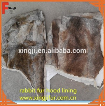 hare rabbit fur hood lining for jacket