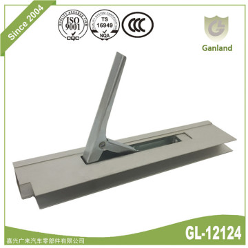 Vertical Dropside lock in anodized aluminium profile