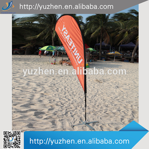 Portable outdoor promotional flying polyester beach flag