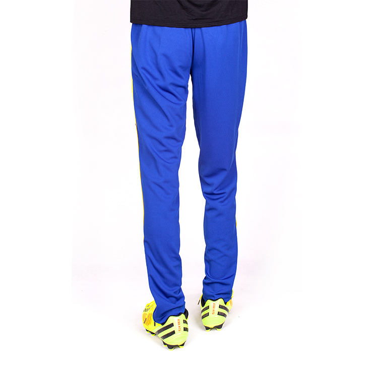 Wholesale mens track pants zipper pocket trousers football training long pants for running