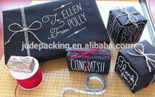 Written black wrapping paper with white chalkboard pen