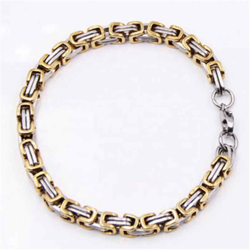 Yudan Custom Wholesale Stainless Steel Byzantine Chain Necklace