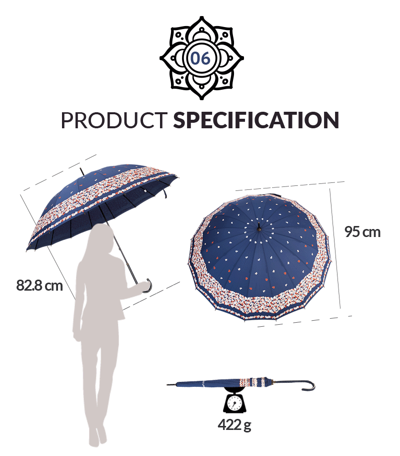 女性の長い傘 ladies long umbrella