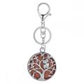 Owl Tree Crystal Gemstone pendant keychain