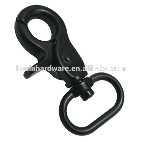 Moda de alta qualidade Metal Black Trigger Snap Hook