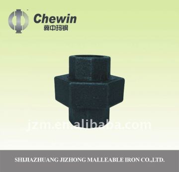 JZM balck malleable iron pipe connector union NO.330
