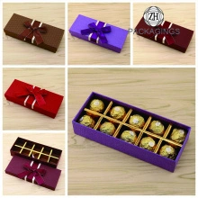 ชุดของขวัญ 10 กล่องพร้อมช็อกโกแลตกล่องช็อกโกแลต