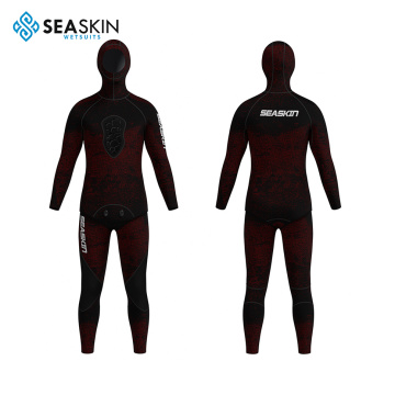 Seaskin 5mm neoprene oem कस्टम CAMO ओपन सेल wetsuits मछली शिकार पुरुष गोताखोरी wetsuit