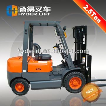 2 stage mast 2.5 tons diesel forklift trucks