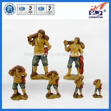 Resin Farmer Figure, Polyresin Farmer Figurine, Resinic Statue Farmer is Carring Goods