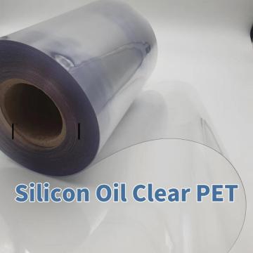 Recubierto con película de mascotas transparente de aceite de silicona
