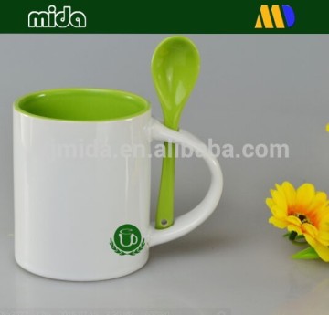 Inside green color mugs for sublimation wholesale