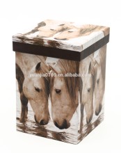 creative horse pattern printed cardboard paper gift box with lid