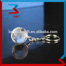 Glass Earth Ball Keyring Crystal Globe Keychain