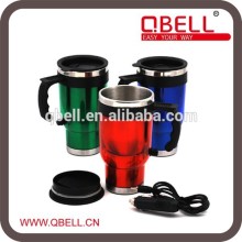 stainless steel and plastic heated travel mug for car/water mug /car mug
