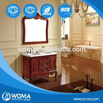 WOMA 6007 oak solid wood waterproof bathroom vanity cabinet unit