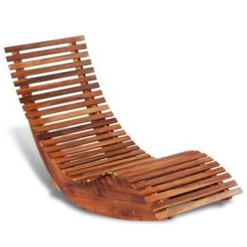 [AU Warehouse]Furniture Rocking Sun Lounger Acacia Wood