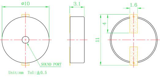 Mini Piezoelectric Sounder