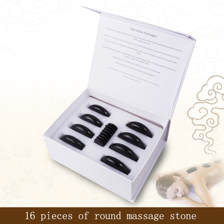 Natural, Health, Beauty 16pcs stone per set Spa Hot massage stone heating box