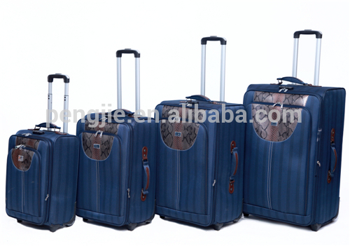 600D cheap fabric 4pcs trolley bag