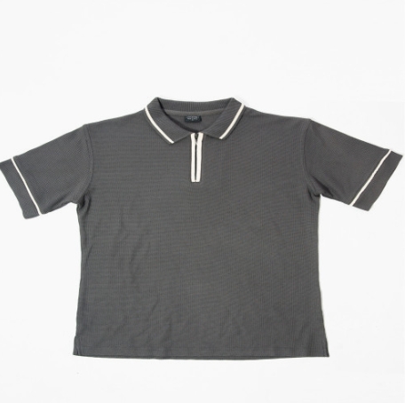 WFF03-Grey waffle mesh tshirt