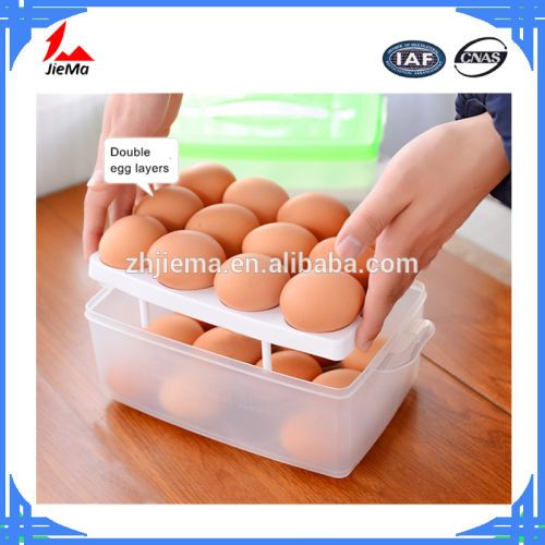 free sample multifunction double layers plastic Egg Storage Container Bin with Cover Lid/Egg Storage box