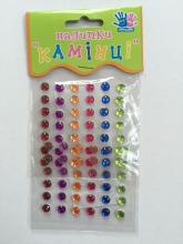 colorful gem stone sticker sheet