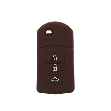 Luxury embossed car key holder for Mazda