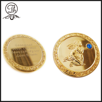 Mint Gold mirror angel metal coins