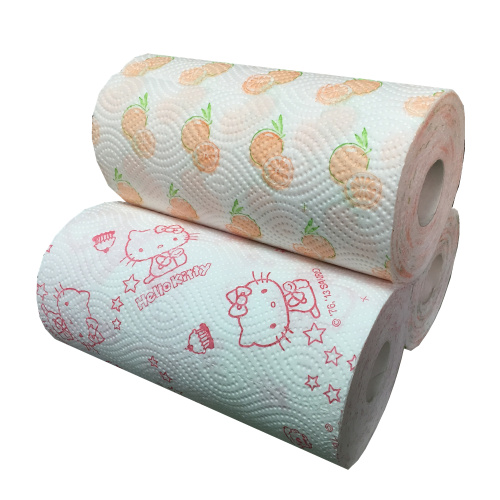 Disposable Cute Patterned Virgin Paper Towels for Kitchen