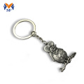 Antique silver metal custom 3d cute keychain